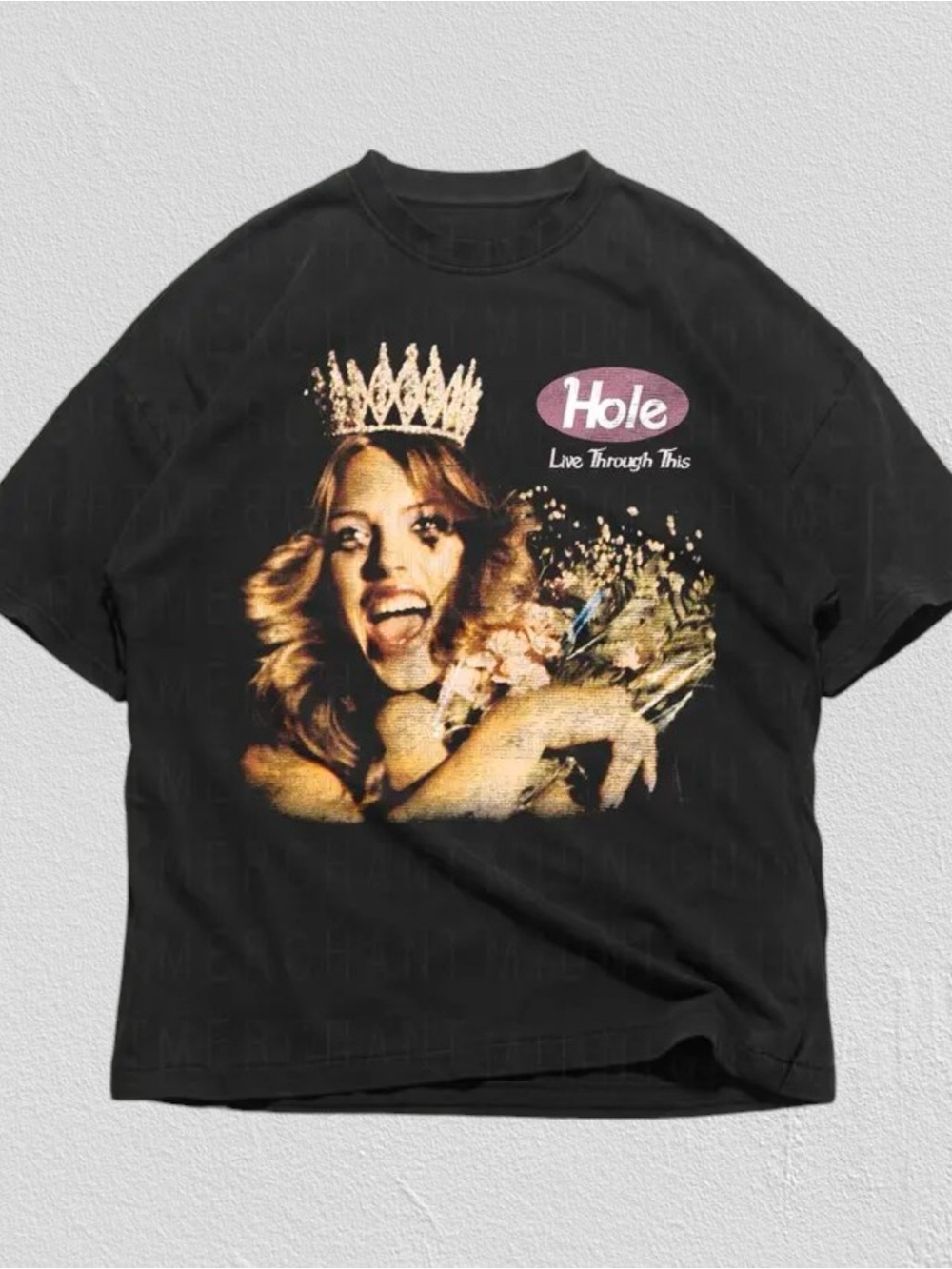 Hole "Live Through This" Black Graphic Kids Tee